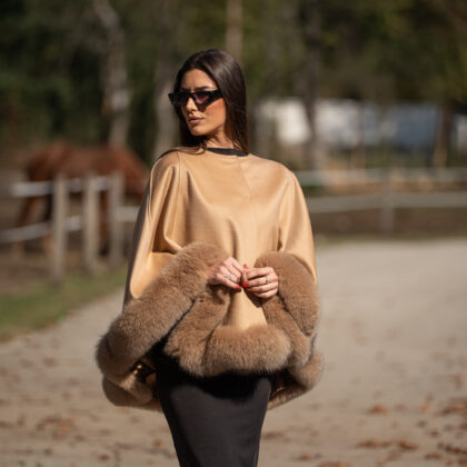 Palerina od kašmira sa lisicom - Camel