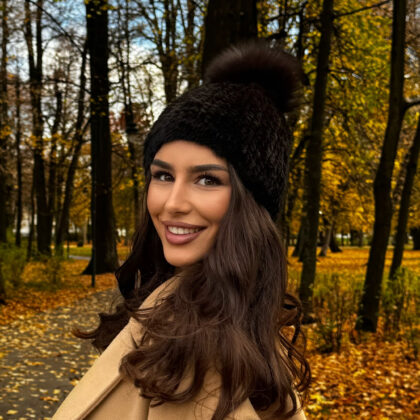 Pletena kapa od nerca - Smeđa