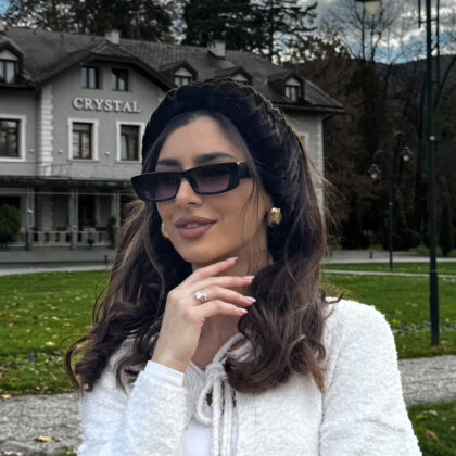 Krznena traka za uši - Tamno smeđa