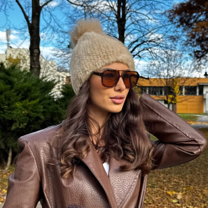 Pletena kapa od nerca - Camel