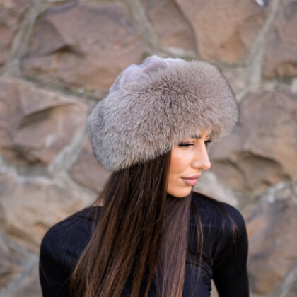 Šubara od nerca i lisice - Pastel