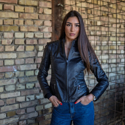 Kožna jakna - 112 - Crna, 42